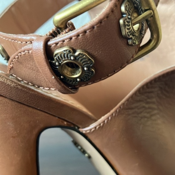Coach: Brown Eddison G2503- adjustable ankle strap- Mule Heels- 5.5 - Picture 15 of 16